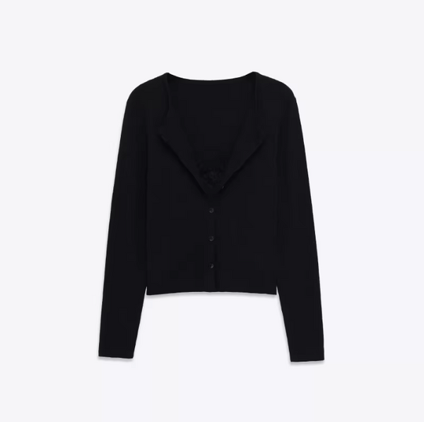Lace Combination Jacket And Top