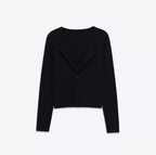 Lace Combination Jacket And Top