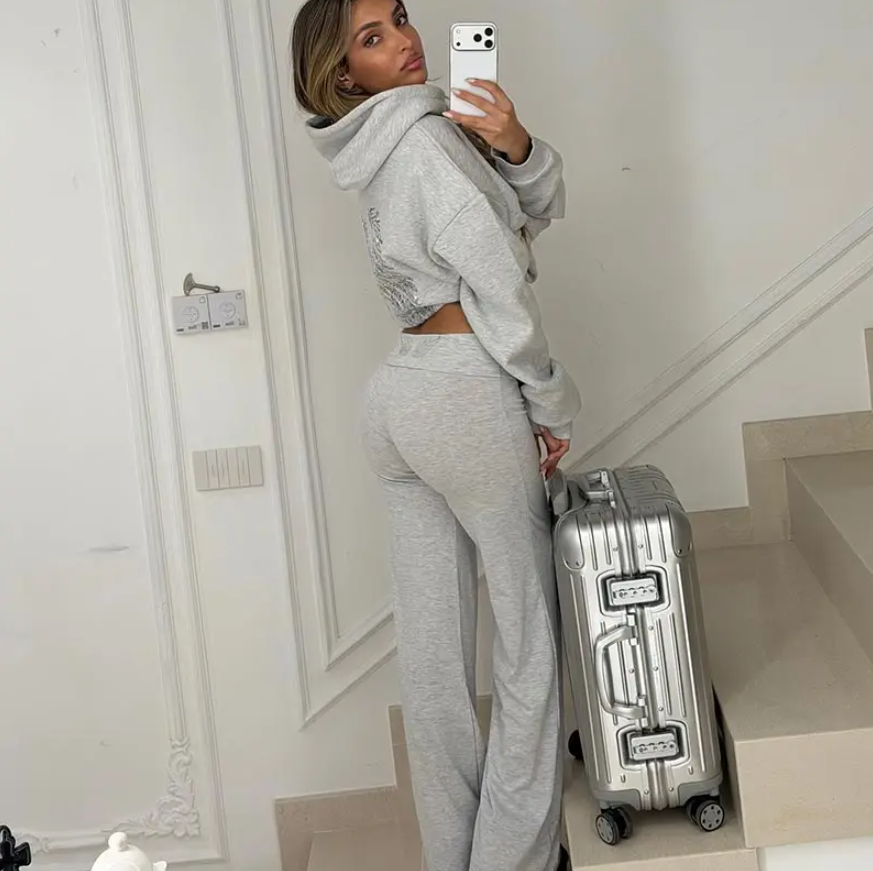 ANGEL WING SEQUINED SWEATSHIRT AND PANTS