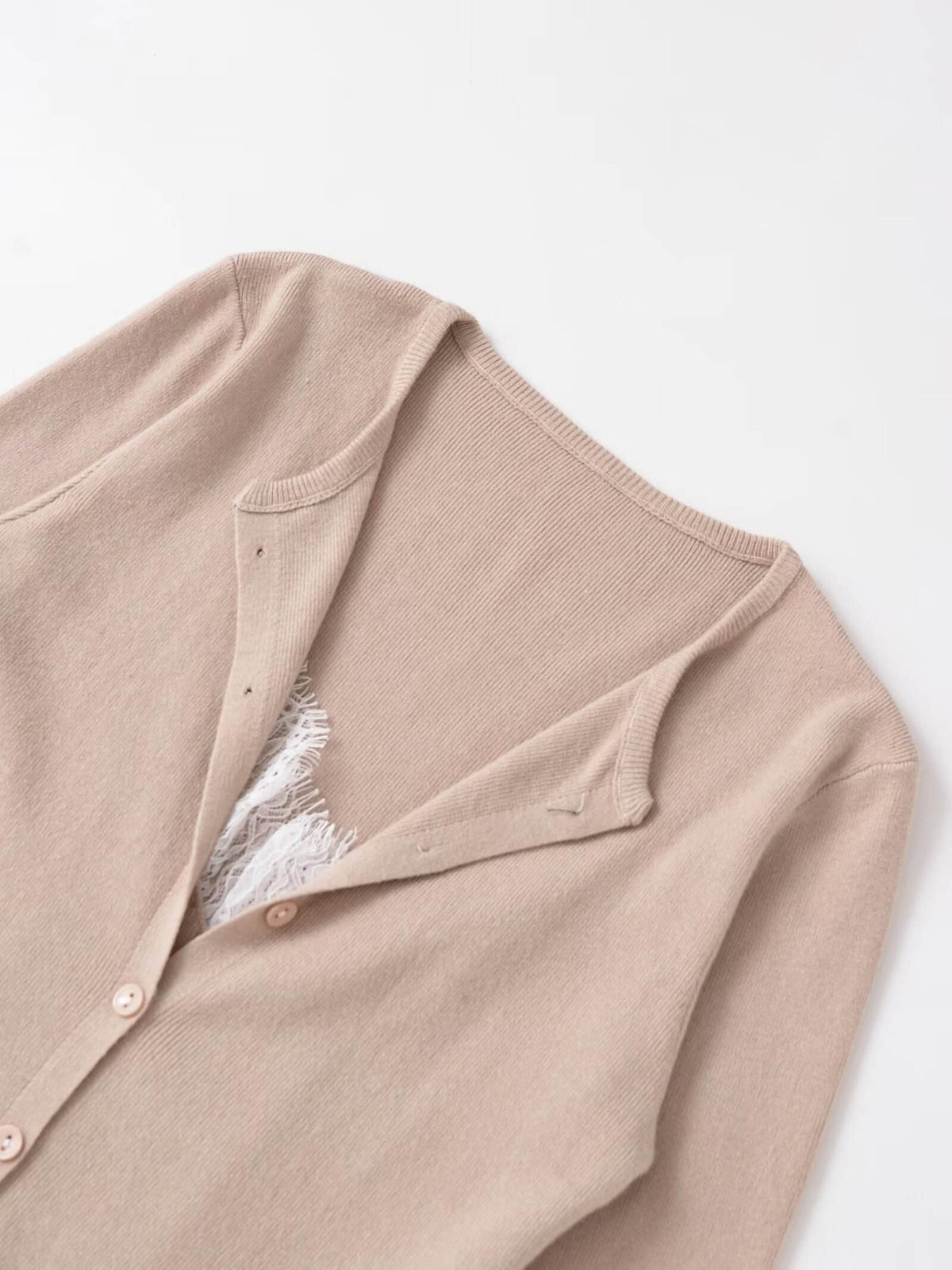 Lace Combination Jacket And Top