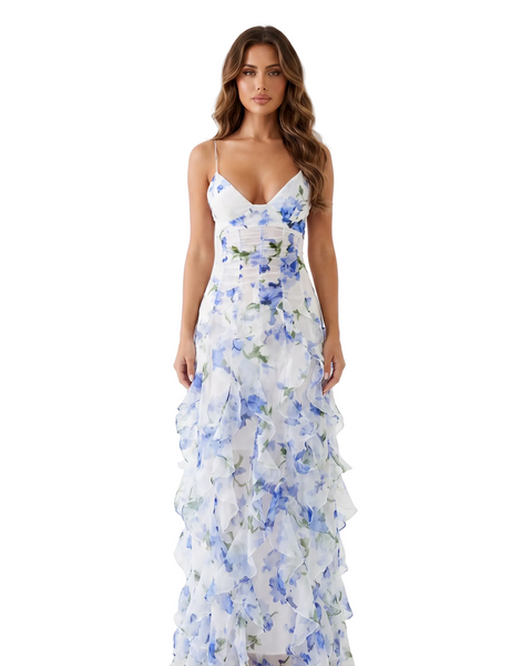Angela Flower Maxi Dress