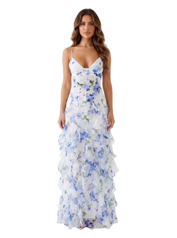 Angela Flower Maxi Dress