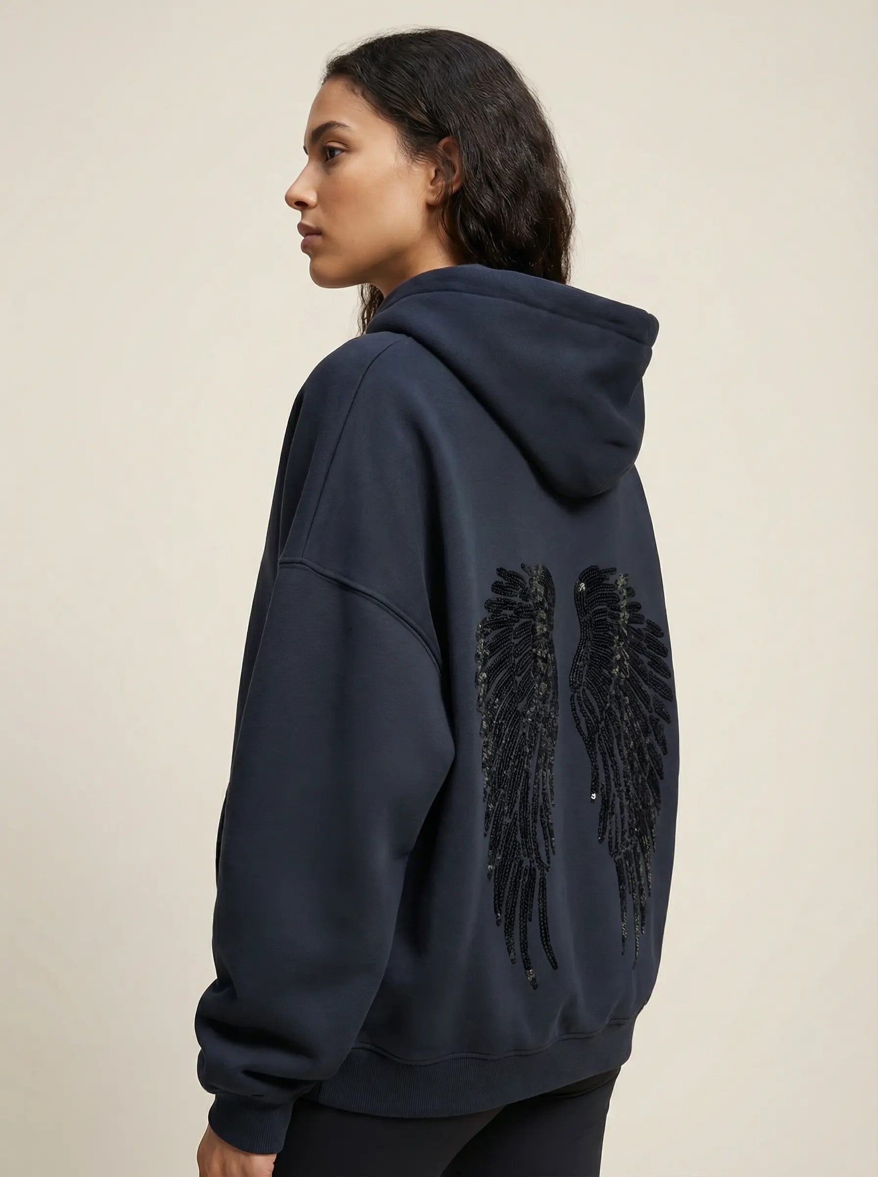 ANGEL WING SEQUINED SWEATSHIRT AND PANTS