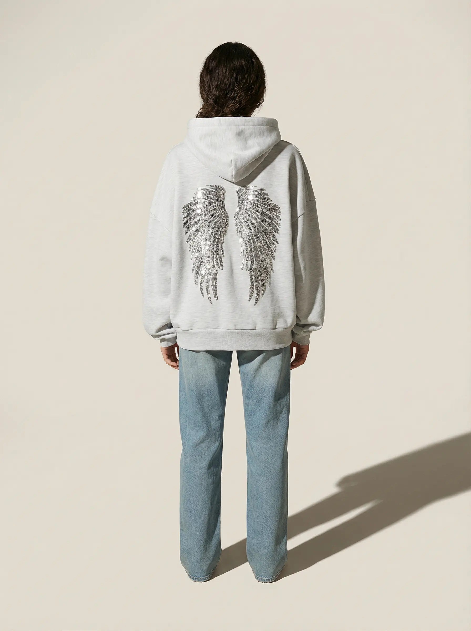 ANGEL WING SEQUINED SWEATSHIRT AND PANTS