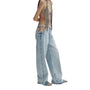 Crystal Fringe Baggy Jeans